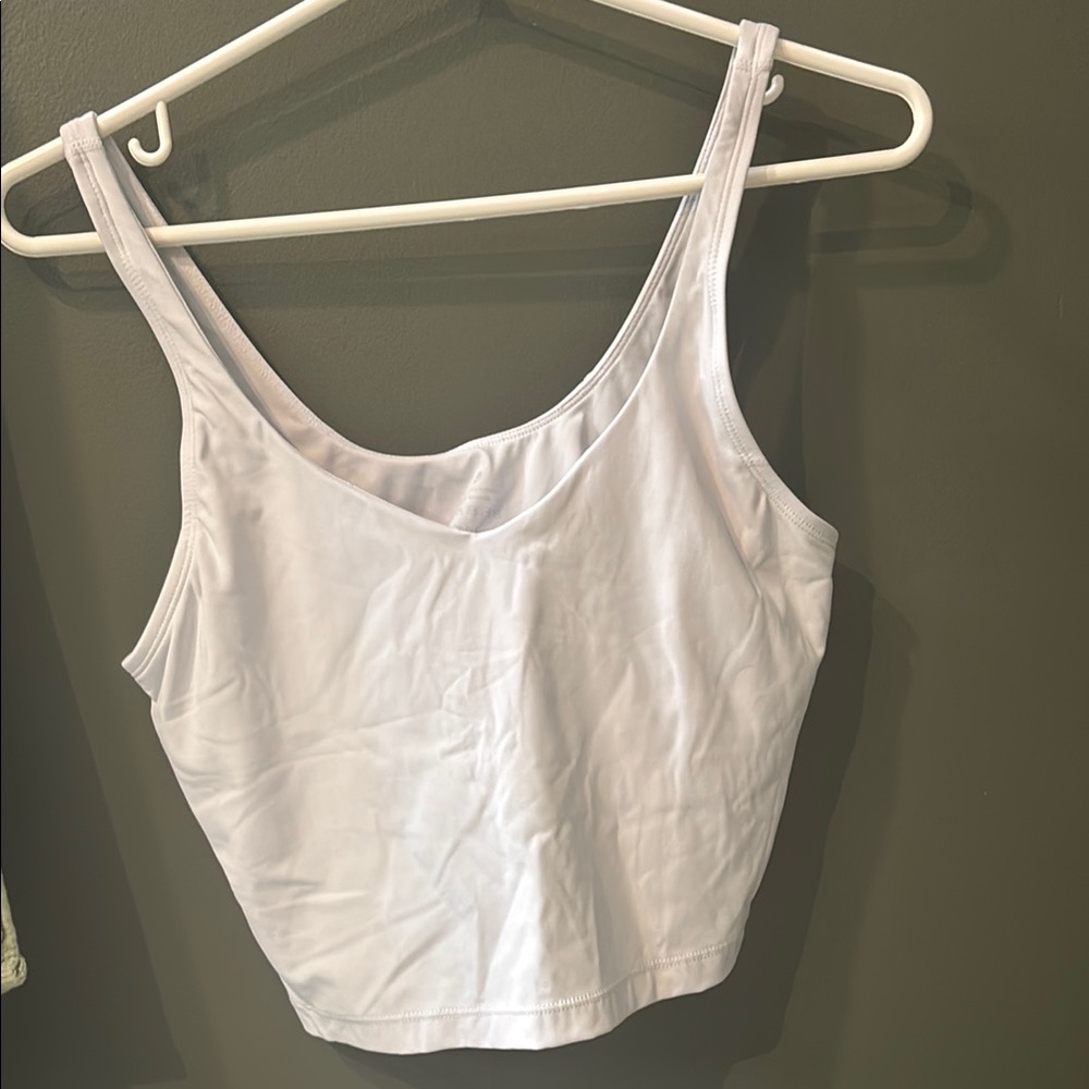 THE GYM PEOPLE White Longline Sports Bra